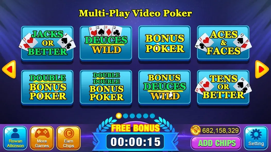 Video Poker Games - Multi Hand (Видео покер игры)  [МОД Unlocked] Screenshot 1