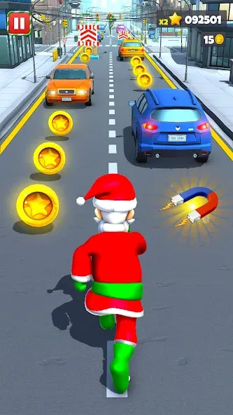 Xmas Santa Surfer Running Game (Ксмас Санта Серфер Раннинг Гейм)  [МОД Меню] Screenshot 2