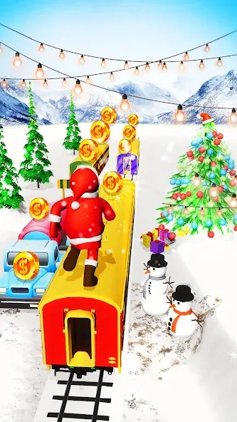 Xmas Santa Surfer Running Game (Ксмас Санта Серфер Раннинг Гейм)  [МОД Меню] Screenshot 3