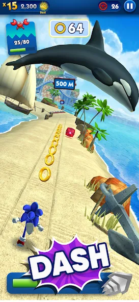 Sonic Dash - Endless Running (Соник Дэш)  [МОД Unlocked] Screenshot 2