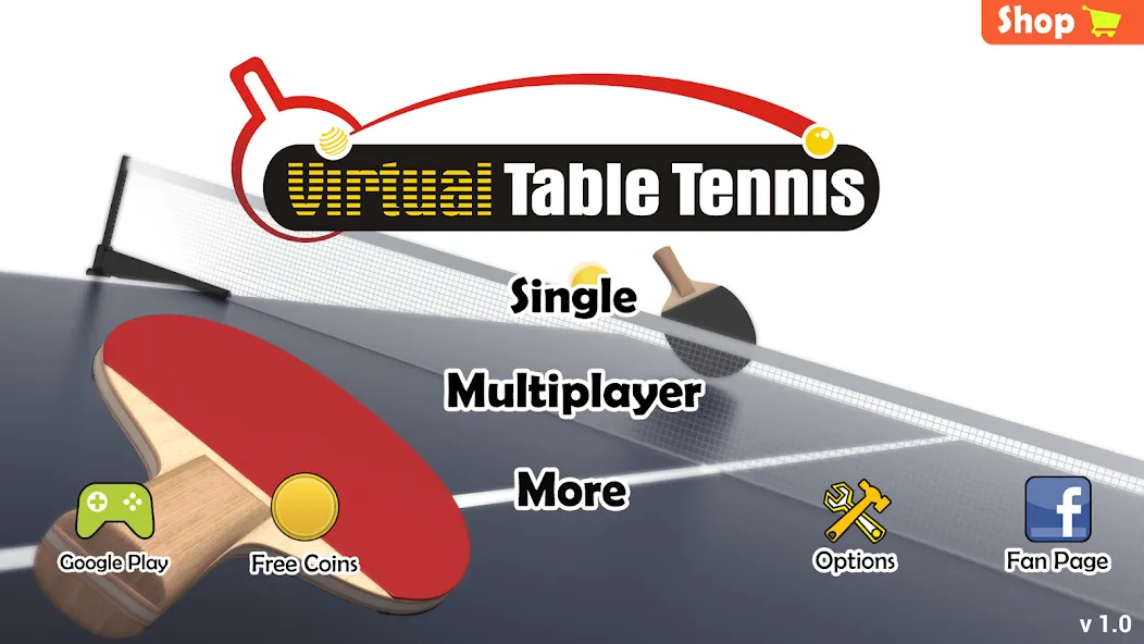 Virtual Table Tennis (Виртуальный настольный теннис)  [МОД Много денег] Screenshot 3