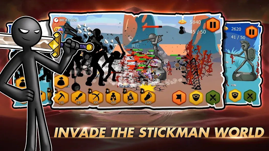 Stick Dynasty (Стритмен Баттл Уор)  [МОД Бесконечные деньги] Screenshot 3