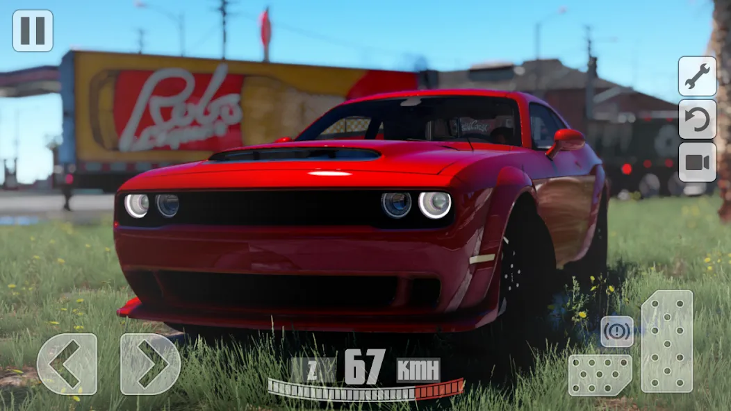 Simulator Dodge Demon Parking (Симулятор парковки  )  [МОД Unlocked] Screenshot 1