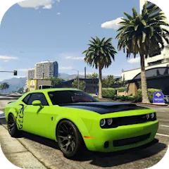 Скачать взломанную Simulator Dodge Demon Parking (Симулятор парковки  )  [МОД Unlocked] - стабильная версия apk на Андроид