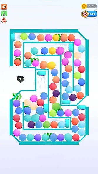 Bounce and pop - Puff Balloon  [МОД Бесконечные монеты] Screenshot 3