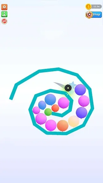 Bounce and pop - Puff Balloon  [МОД Бесконечные монеты] Screenshot 4