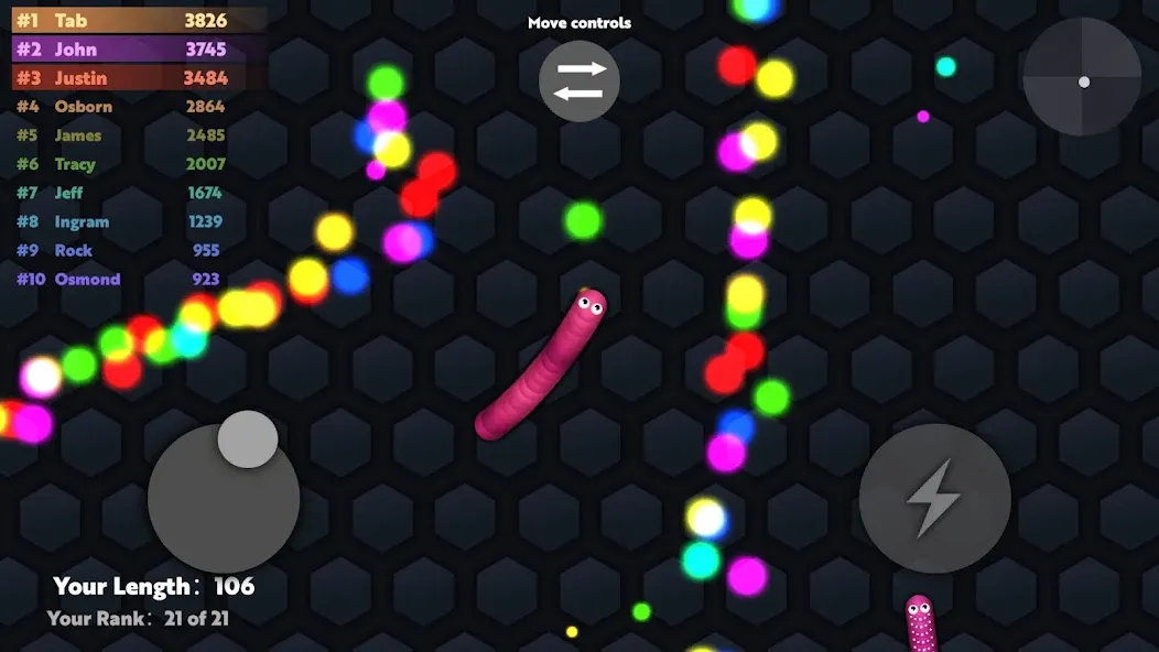 Slide.io - Hungry Snake Game  [МОД Бесконечные деньги] Screenshot 4