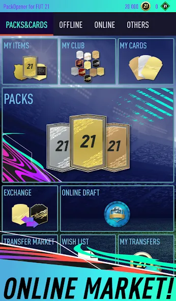 Pack Opener for FUT 21 (Пакопенер для  21)  [МОД Много денег] Screenshot 2