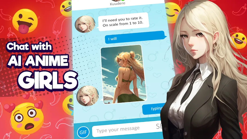 Anime Girlfriend - AI Chat (Аниме Грлфренд)  [МОД Menu] Screenshot 4