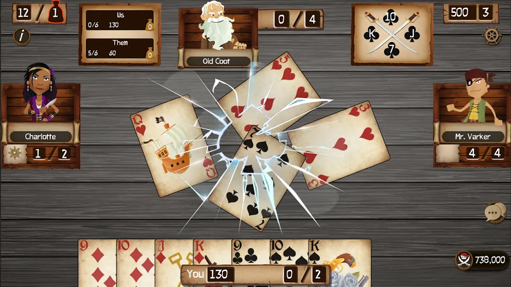 Spades Cutthroat Pirates (Спейдс Каттхроат Пирейтс)  [МОД Unlocked] Screenshot 1