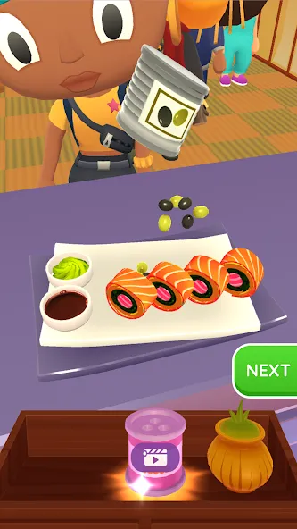 Sushi Roll 3D - Cooking ASMR (Суши Ролл 3D)  [МОД Бесконечные деньги] Screenshot 3