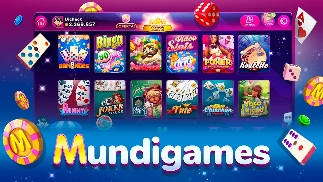 MundiGames: Bingo Slots Casino (Мундийуэгос)  [МОД Меню] Screenshot 1