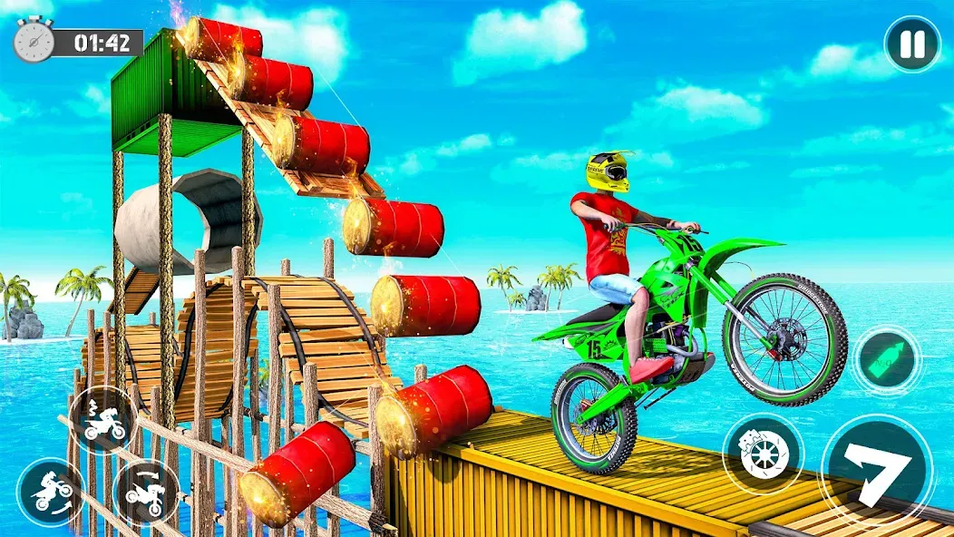 Bike Stunt Race Tricks Master  [МОД Бесконечные деньги] Screenshot 3