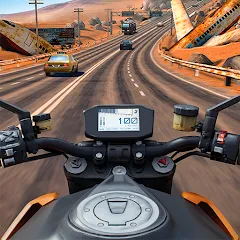 Скачать взлом Moto Rider GO: Highway Traffic (Мото Райдер ГО)  [МОД Mega Pack] - стабильная версия apk на Андроид