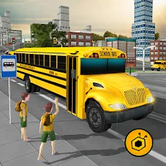 Взлом School Bus Driving Game  [МОД Menu] - последняя версия apk на Андроид