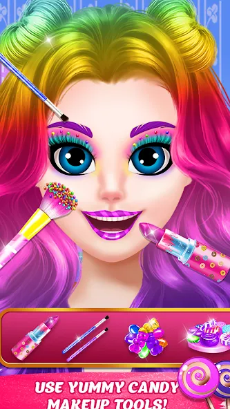 DIY Candy Makeup-Beauty Salon (ДИУАИ Мейкап)  [МОД Unlimited Money] Screenshot 2