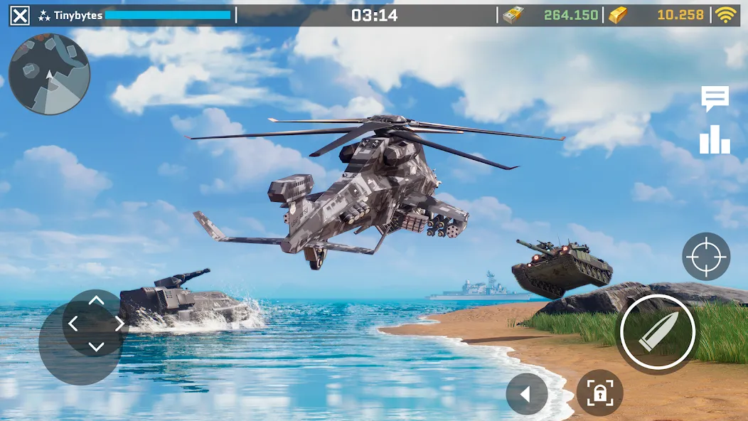 Massive Warfare: Tanks PvP War (Массовая война)  [МОД Unlimited Money] Screenshot 1
