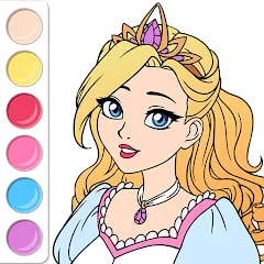 Скачать взломанную Princess Coloring Book Game  [МОД Unlimited Money] - стабильная версия apk на Андроид