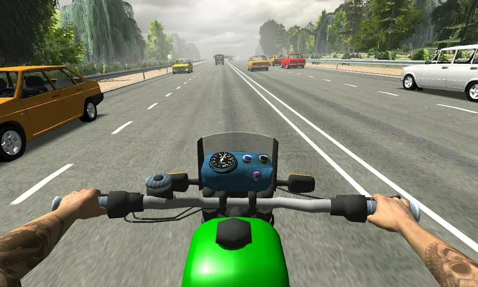 Russian Moto Traffic Rider 3D  [МОД Unlocked] Screenshot 3