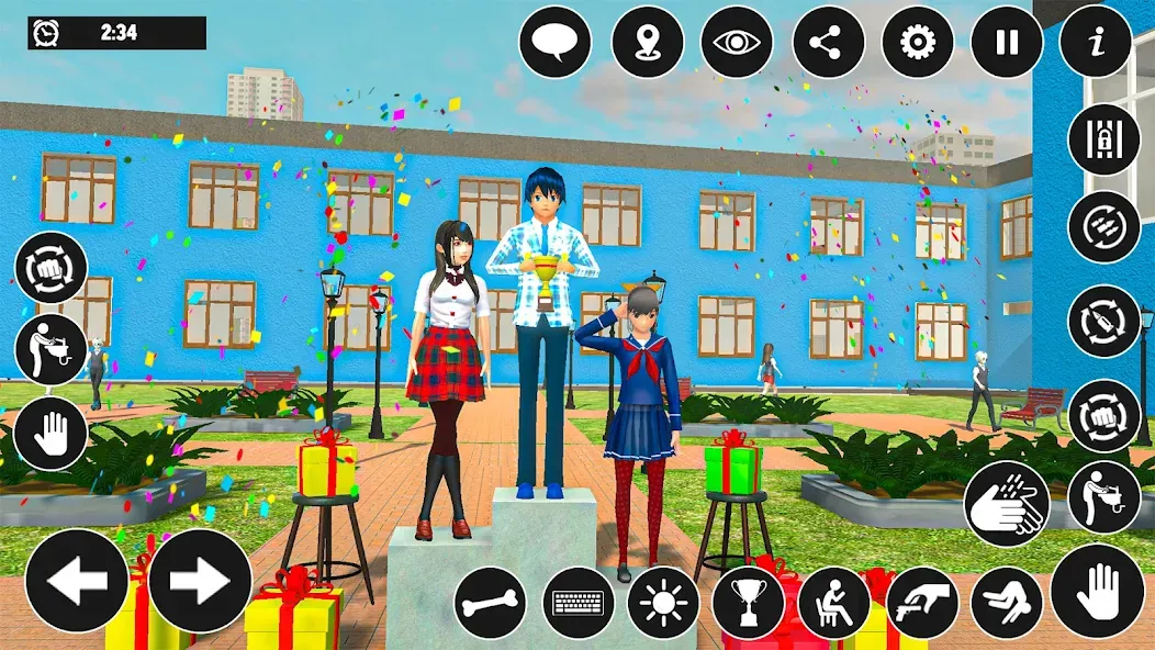 High School Boy Virtual Life  [МОД Бесконечные монеты] Screenshot 1