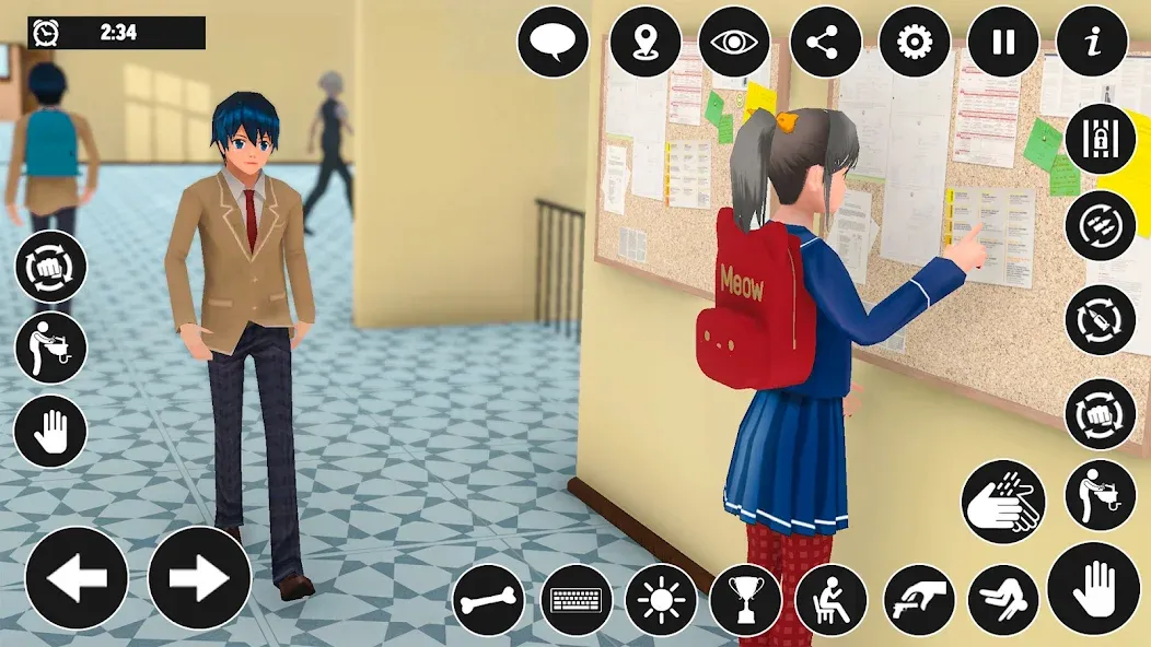 High School Boy Virtual Life  [МОД Бесконечные монеты] Screenshot 3