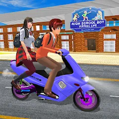 Взломанная High School Boy Virtual Life  [МОД Бесконечные монеты] - полная версия apk на Андроид