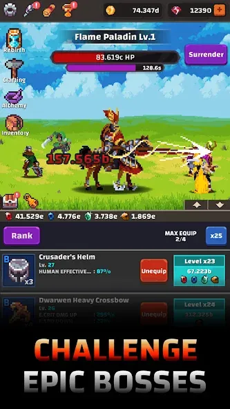 Tower Quest: Pixel Idle RPG (тауэр квест)  [МОД Бесконечные монеты] Screenshot 2