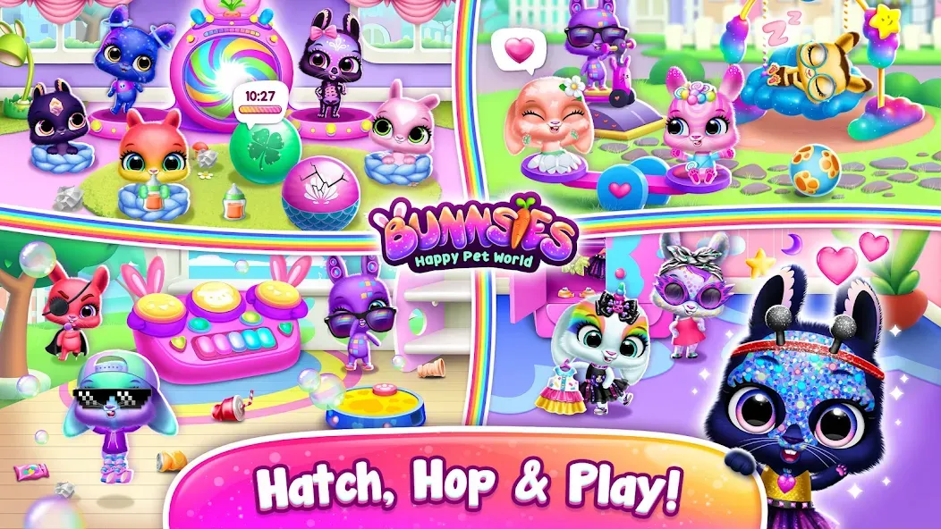 Bunnsies - Happy Pet World (Баннсиз)  [МОД Много монет] Screenshot 3