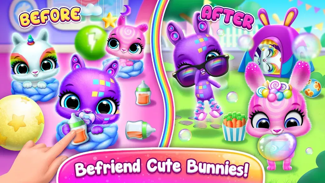 Bunnsies - Happy Pet World (Баннсиз)  [МОД Много монет] Screenshot 5