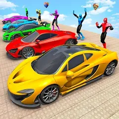 Взломанная Mega Ramp Car Games Car Stunts  [МОД Много денег] - полная версия apk на Андроид