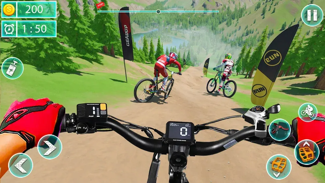 MTB Downhill: BMX Racer  [МОД Бесконечные монеты] Screenshot 2