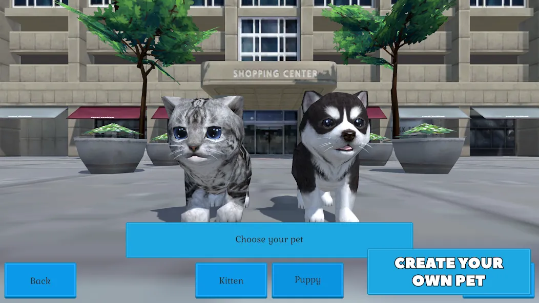 Cute Pocket Cat And Puppy 3D (Кьют Покет Кэт Энд Паппи 3Д)  [МОД Бесконечные монеты] Screenshot 1