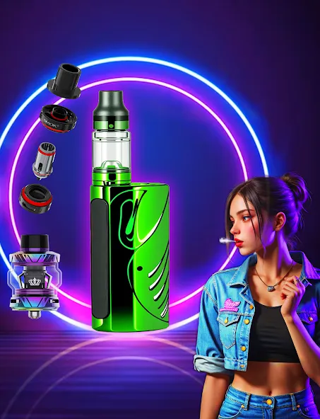 Virtual Vape Smoke Simulation (Виртуальное имитирование дыма от вэйпа)  [МОД Много монет] Screenshot 3