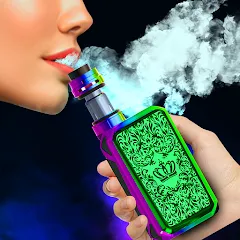 Взломанная Virtual Vape Smoke Simulation (Виртуальное имитирование дыма от вэйпа)  [МОД Много монет] - стабильная версия apk на Андроид