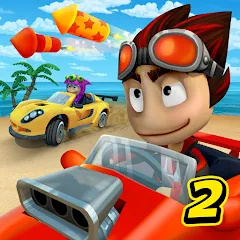 Скачать взломанную Beach Buggy Racing 2 (Бич Багги Рейсинг 2)  [МОД Меню] - последняя версия apk на Андроид