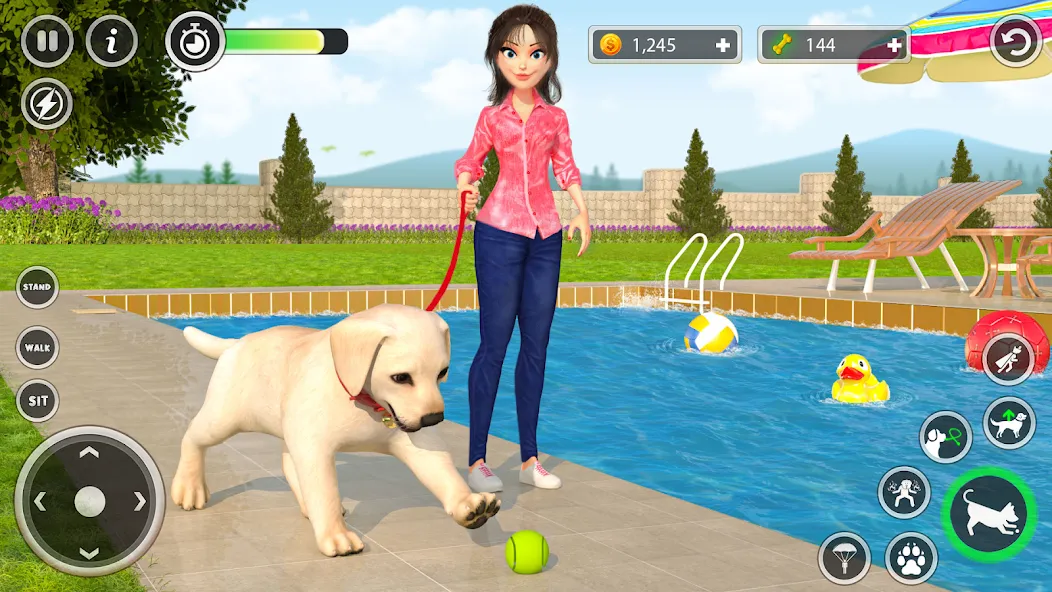 Dog Simulator Pet Dog Games 3D  [МОД Mega Pack] Screenshot 2