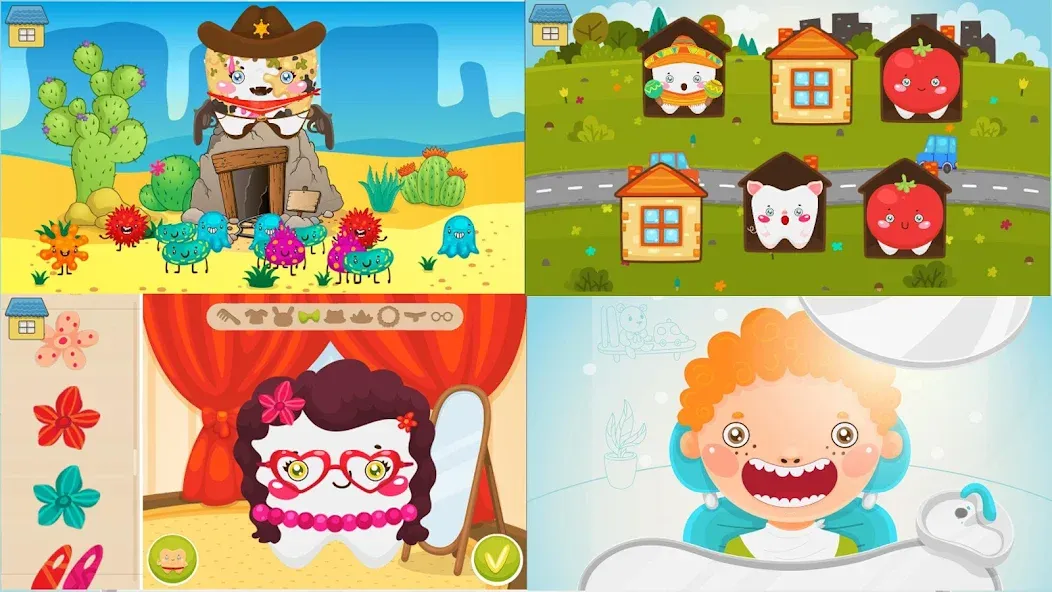 Funny Teeth kids dentist care!  [МОД Unlimited Money] Screenshot 4