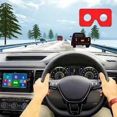 Скачать взломанную VR Traffic Racing In Car Drive (ВР Трафик Гонки на Автомобиле Вождения)  [МОД Бесконечные монеты] - последняя версия apk на Андроид