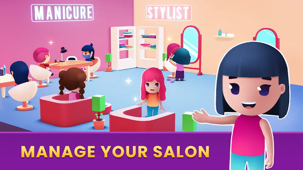 Idle Beauty Salon Tycoon (Айдл Бьюти Салон Тайкун)  [МОД Бесконечные деньги] Screenshot 1