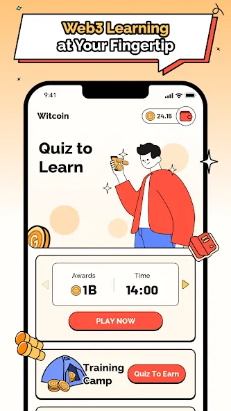 Witcoin: Web3 Play to Learn (Виткоин)  [МОД Unlocked] Screenshot 1