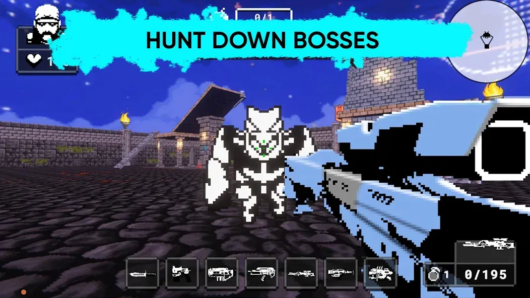 Doomsday pixel shooter 3d (Дум пиксельный шутер 3D)  [МОД Много монет] Screenshot 2