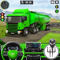 Скачать взломанную Offroad Oil Tanker Truck Games (Оффроуд Игры на машинецистерне для нефти)  [МОД Unlimited Money] - последняя версия apk на Андроид