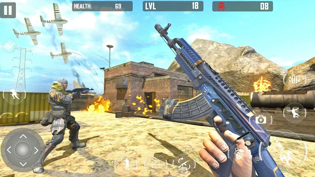 fps cover firing Offline Game (ФПС кавер стрельба Оффлайн игра)  [МОД Mega Pack] Screenshot 5