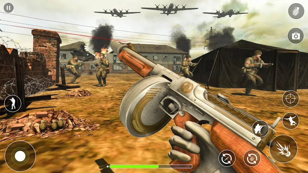 WW2 Survival Shooter :Gun fire (Вторая Мировая Война  )  [МОД Бесконечные деньги] Screenshot 4