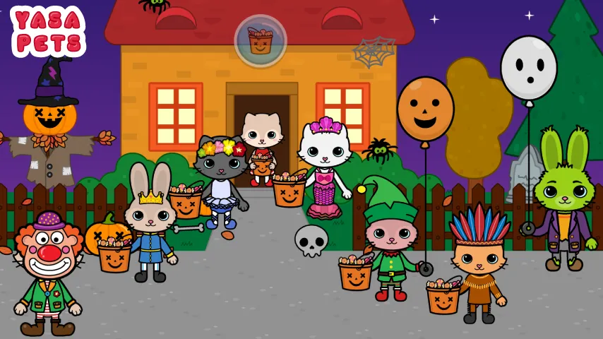 Yasa Pets Halloween (Яса Петс Хэллоуин)  [МОД Бесконечные деньги] Screenshot 1