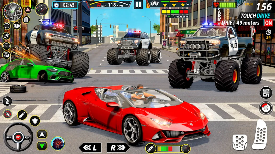 Police Monster Truck Car Games  [МОД Unlocked] Screenshot 3