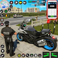 Скачать взломанную Police Moto Bike Chase Crime (Полицейская мотоциклетная погоня за преступником)  [МОД Все открыто] - стабильная версия apk на Андроид