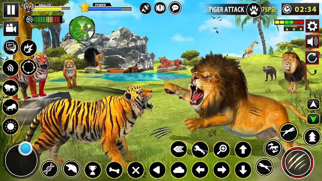 Tiger Simulator Lion games 3D (Тигровый Симулятор Игр Льва 3D)  [МОД Меню] Screenshot 5