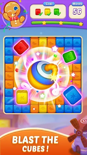 Candy Blast Fever:Cubes Crush (Кенди Бласт Фивер)  [МОД Menu] Screenshot 3