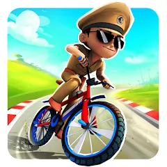 Скачать взломанную Little Singham Cycle Race (Литл Сингам Велосипедная Гонка)  [МОД Unlocked] - последняя версия apk на Андроид